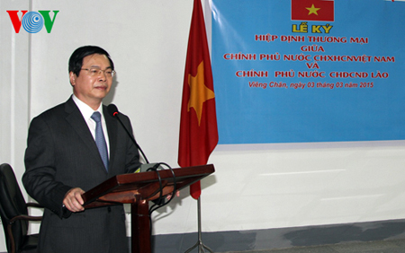 Bộ trưởng Vũ Huy Hoàng phát biểu tại Lễ ký kết.